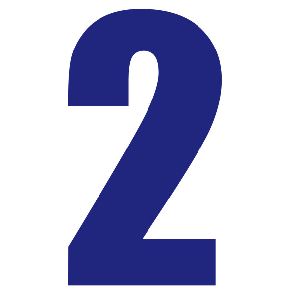 bike it Bike it 6 inch race numbers blue - #2